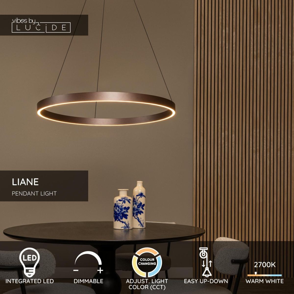 Подвесной светильник Lucide Liane 46404/80/97