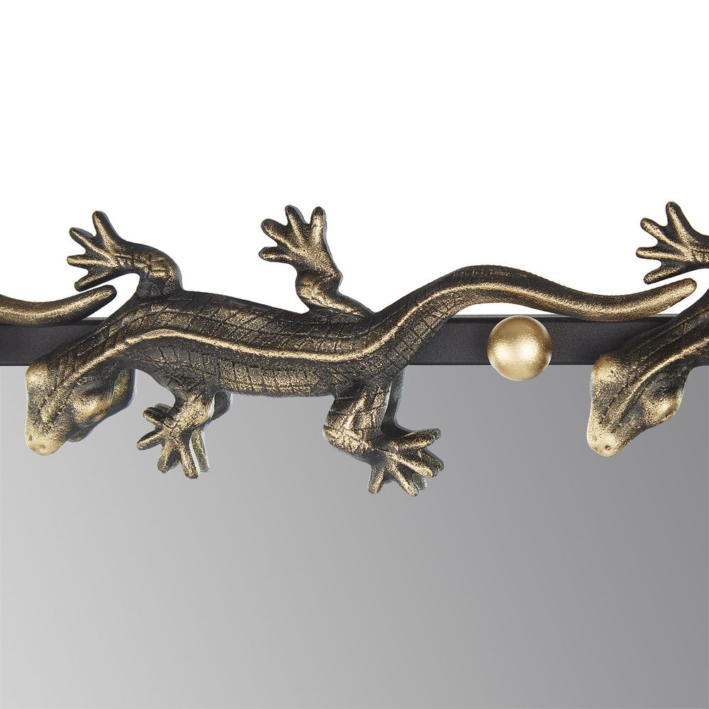 Зеркало Runden Ящерицы патина/золото прямоугольное V20011