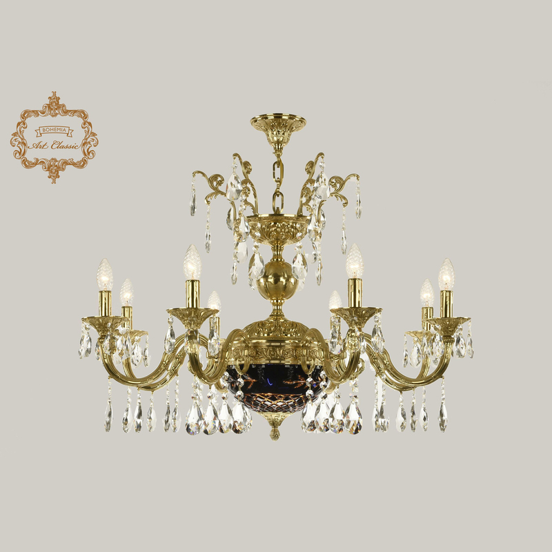 Подвесная люстра Art Classic 31.29.8.CK250SP.250GL.G.Sp.Amber.Blue.1B