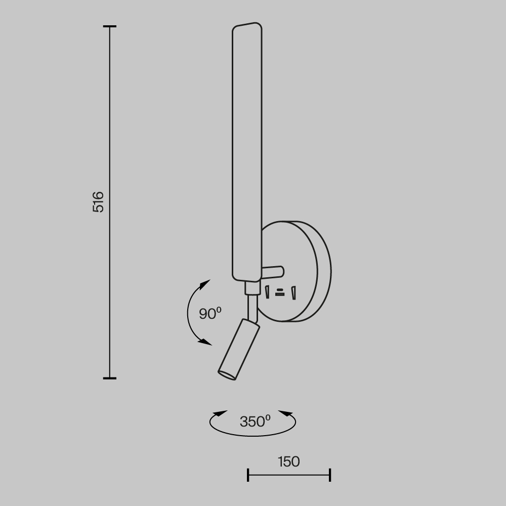 Настенный светильник Maytoni Combo MOD214WL-L8B3K1