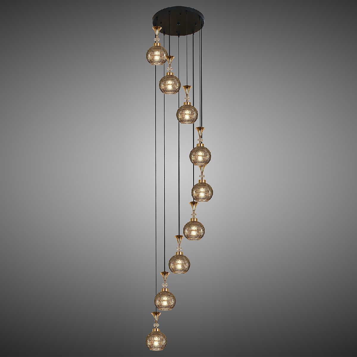 Каскадная люстра Reluce 02001-0.9-09 SMOKE