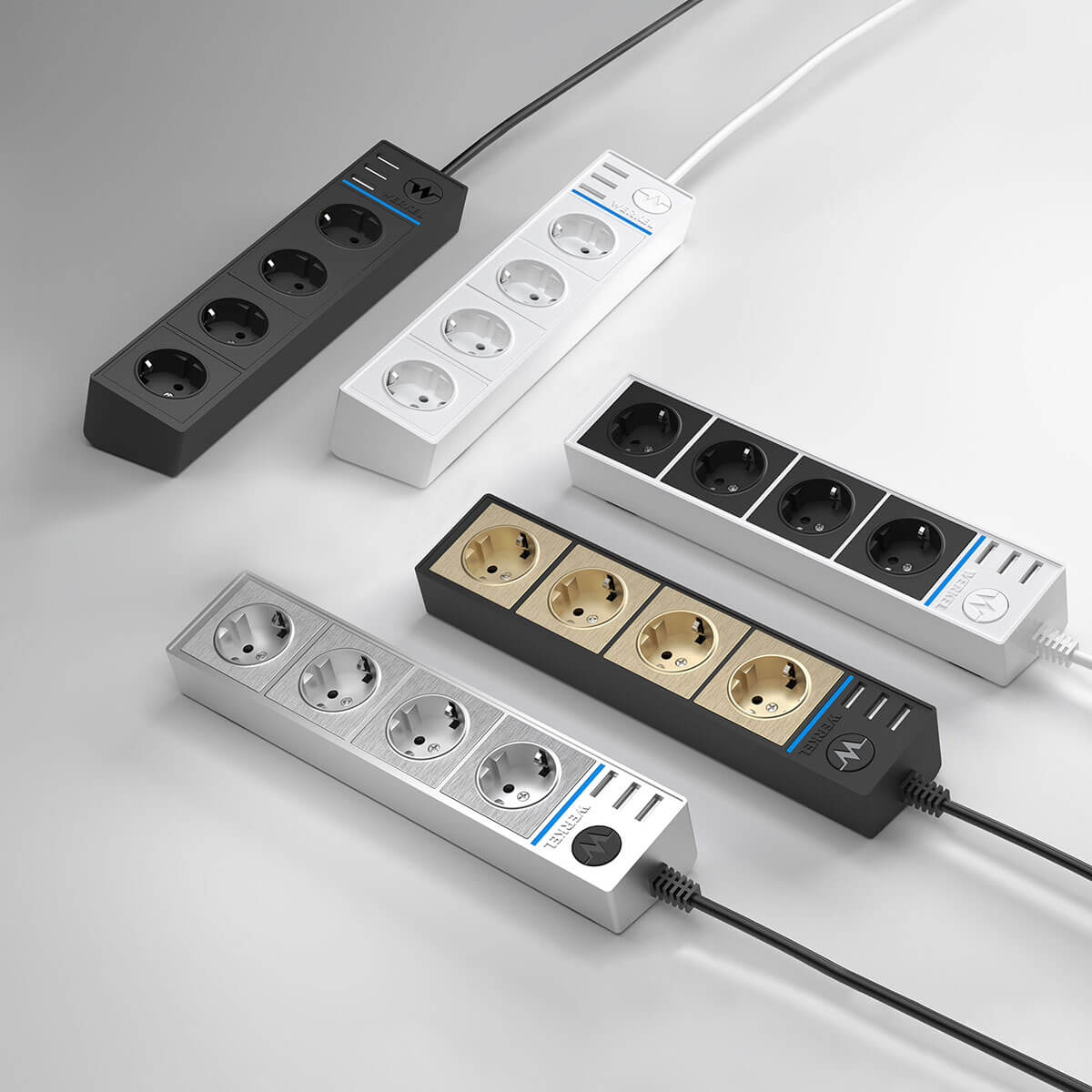 Розеточный блок 4гн 3USB х 1,7м с/з Werkel WL20-04-03 4690389128387