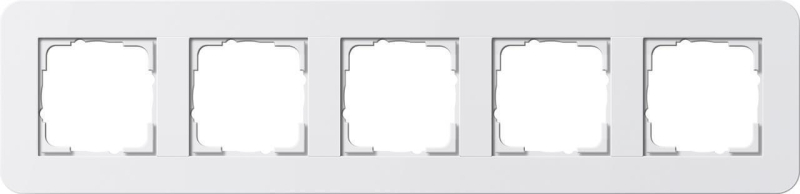 Рамка 5-постовая Gira E3 белый глянцевый 0215410
