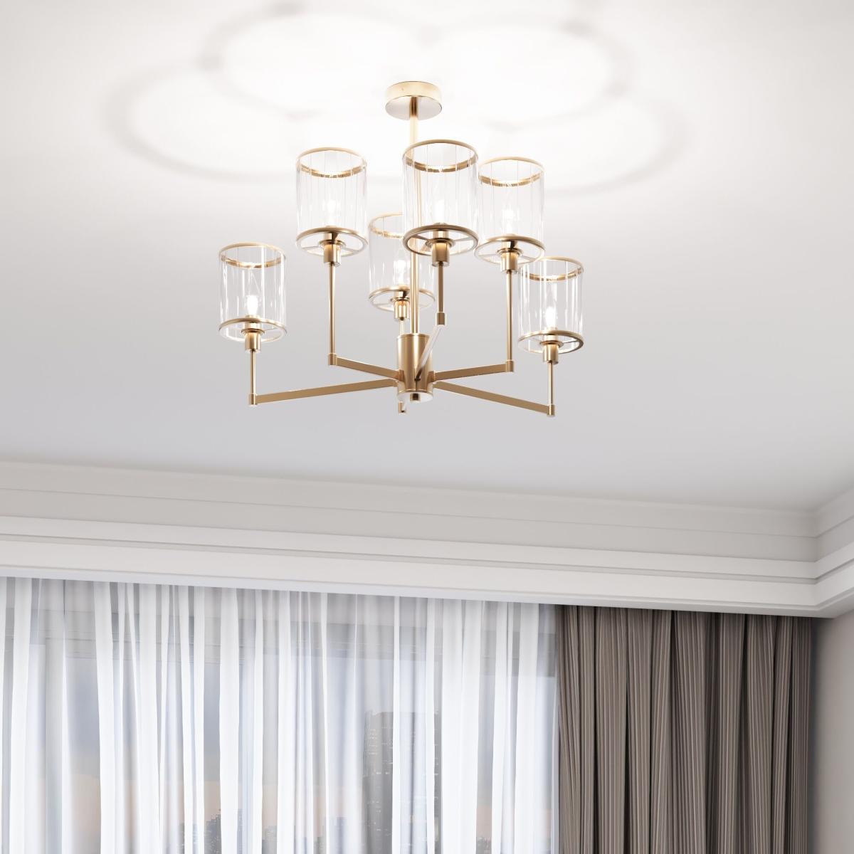 Люстра на штанге Eurosvet Inari 60144/6 золото Smart a061942