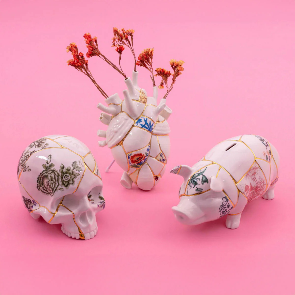 Статуэтка Skull Seletti Kintsugi  09943