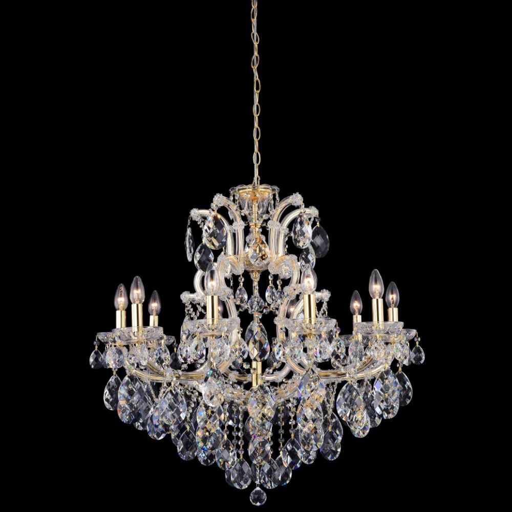 Подвесная люстра Crystal Lux Isabel SP11 Gold/Transparent