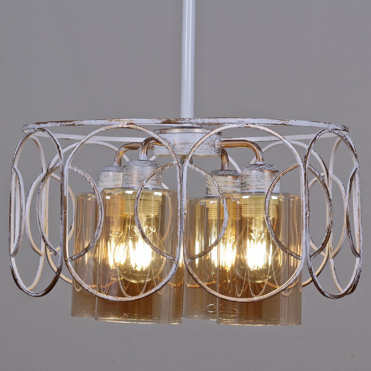 Подвесная люстра Reluce 03883-0.4-04 WH+GD