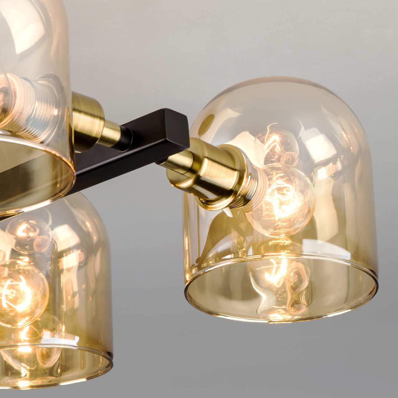 Потолочная люстра Eurosvet Wade 70103/4 бронза/черный