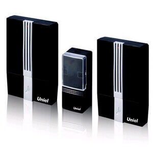 Звонок беспроводной (02241) Uniel черный UDB-003W-R2T1-32S-100M-BL