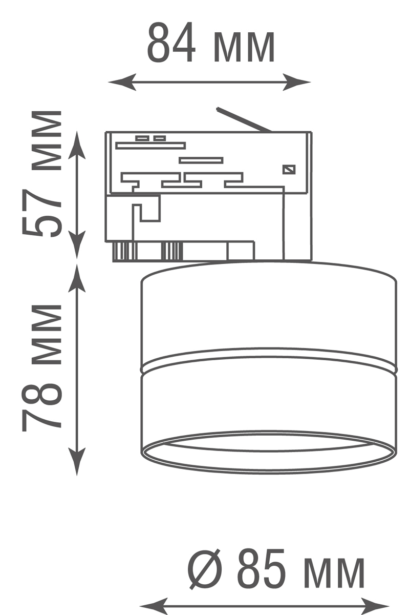 Трековый трехфазный светильник Donolux Bloom DL18960R12W1BTrack