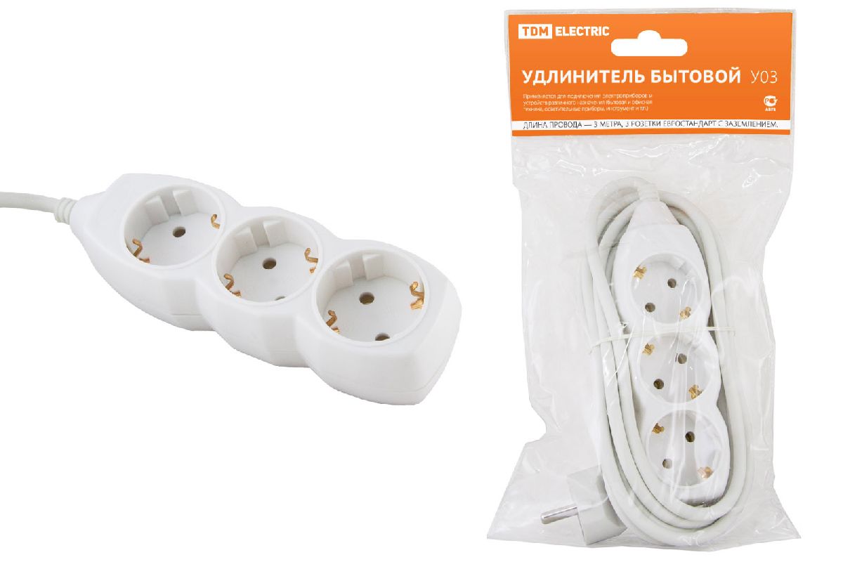 Удлинитель  бытовой У03 TDM Electric SQ1303-0001