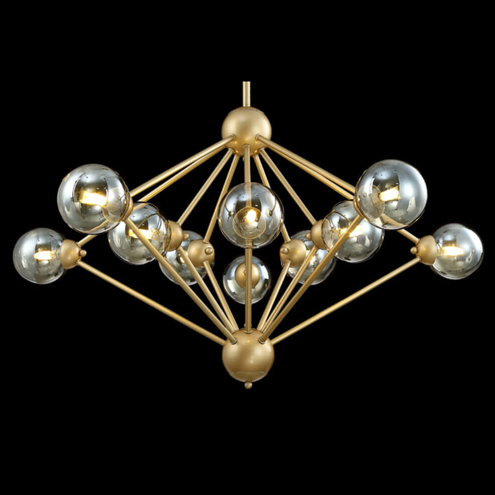 Подвесная люстра Crystal Lux Francisca SP10 Gold/Cognac