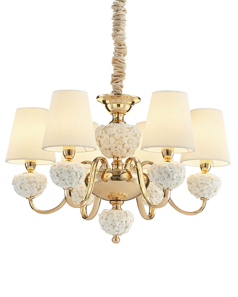 Подвесная люстра Lumien Hall Плисанс 1032/6H-GD-WT