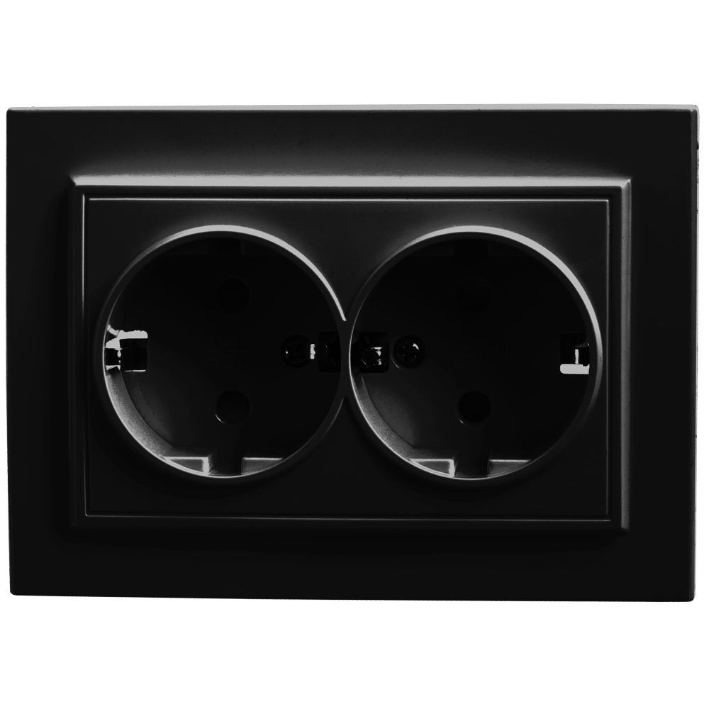 Розетка 2-местная Stekker PST16-9011-03 с защитной шторкой 39482