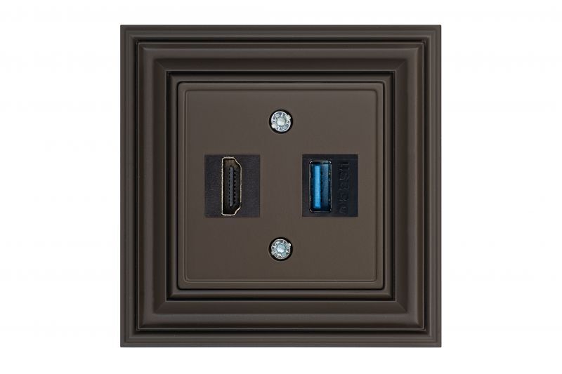 Розетка HDMI USB Liregus Retro 29-039