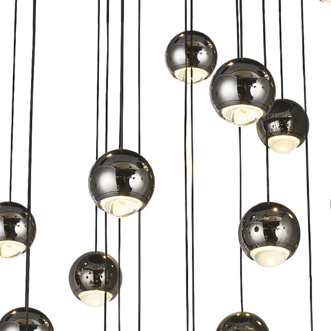 Подвесная люстра Lumien Hall Danay LH8027/24P-BK-PBK