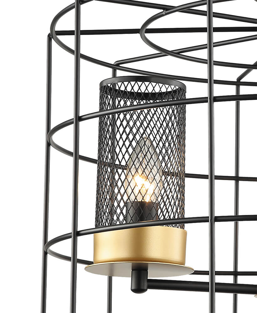 Подвесная люстра Lumien Hall Корин 4012/3P-BK-GD