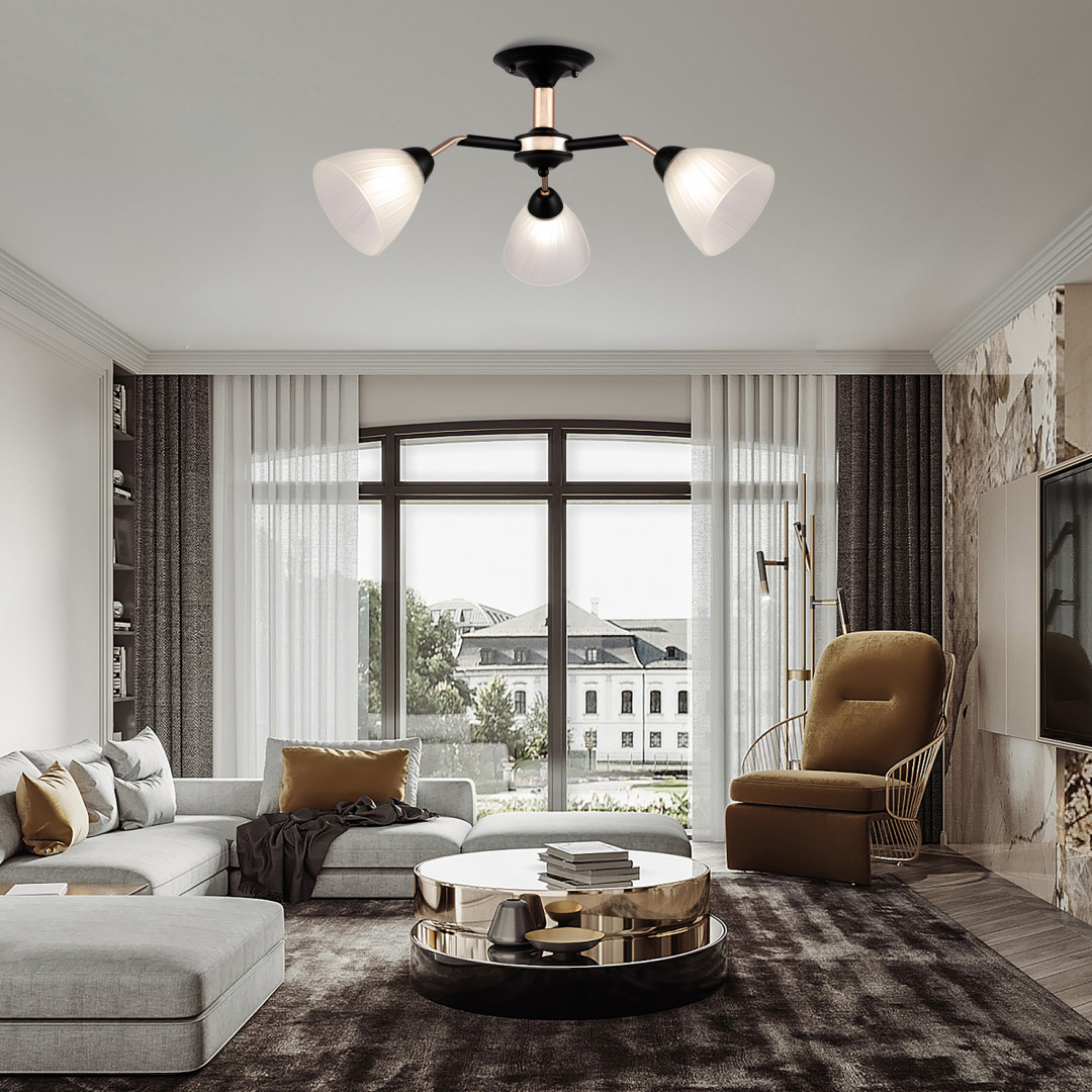 Люстра на штанге Arte Milano Napoli 324108/3 BK+FG