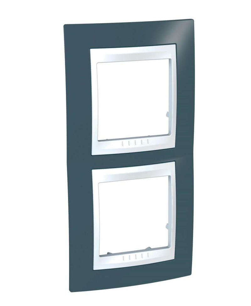 Рамка 2-постовая вертикальная Schneider Electric Unica Хамелеон MGU6.004V.877