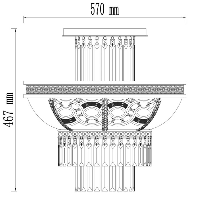 Потолочный светильник Chiaro Диана 340011308