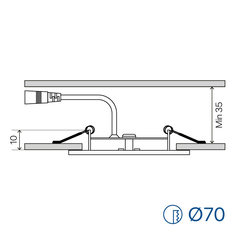 Встраиваемый светильник Lumin'arte DLUSWH-DLL5W
