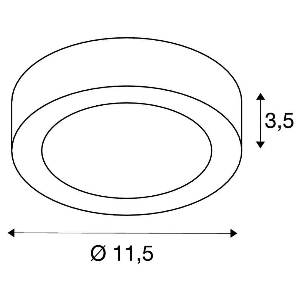 Настенно-потолочный светодиодный светильник SLV Senser 1003014