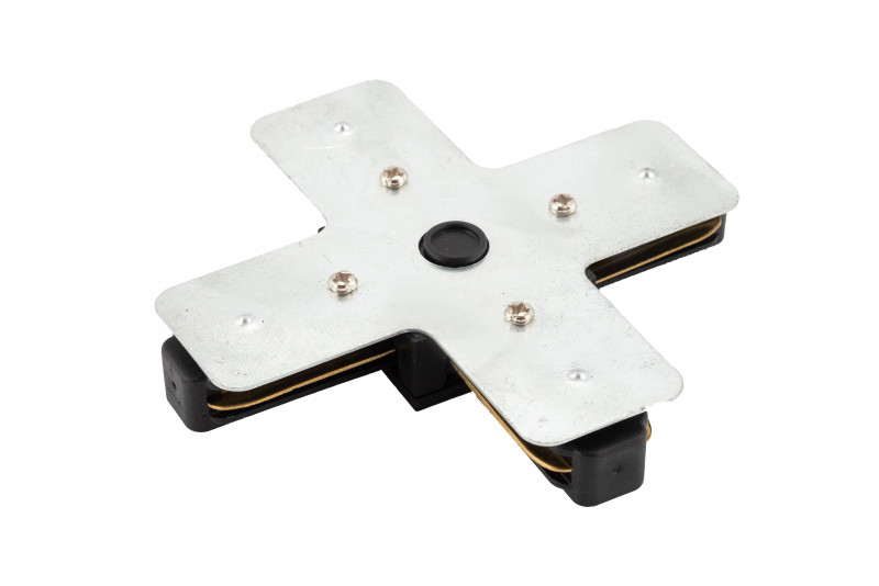 Коннектор Х-образный Denkirs DK Track Black TR1104-BK