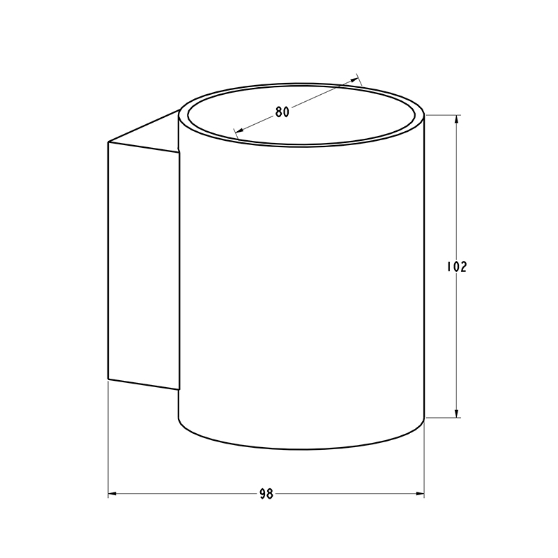 Настенный светильник Zumaline SOLA WL ROUND 91060