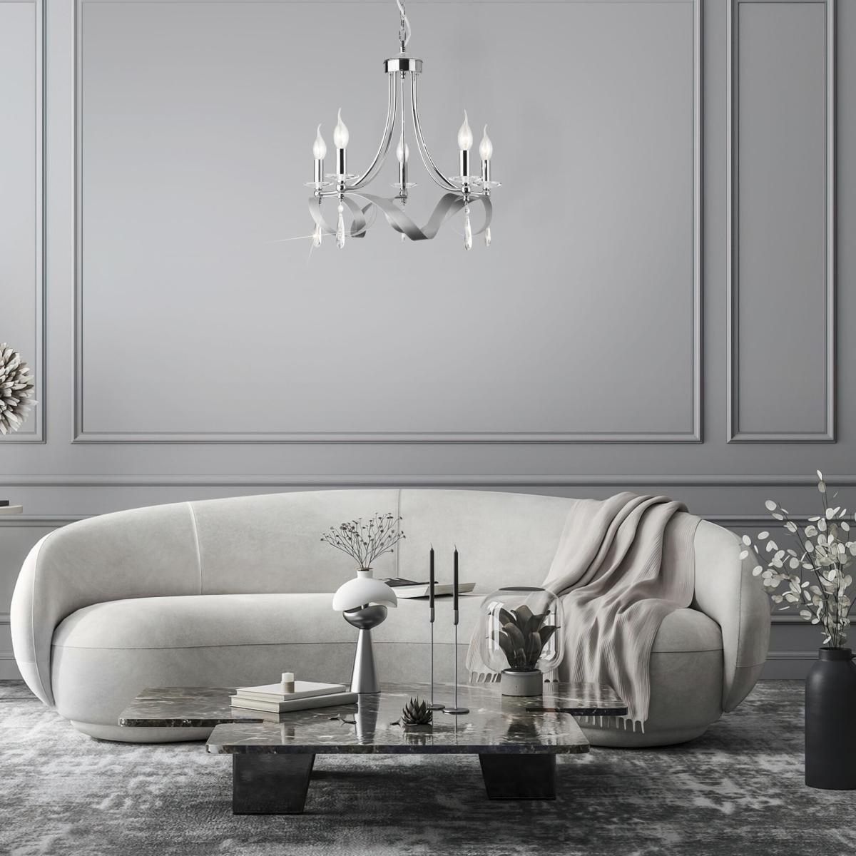 Подвесная люстра Eurosvet Adelia 60064/5 хром