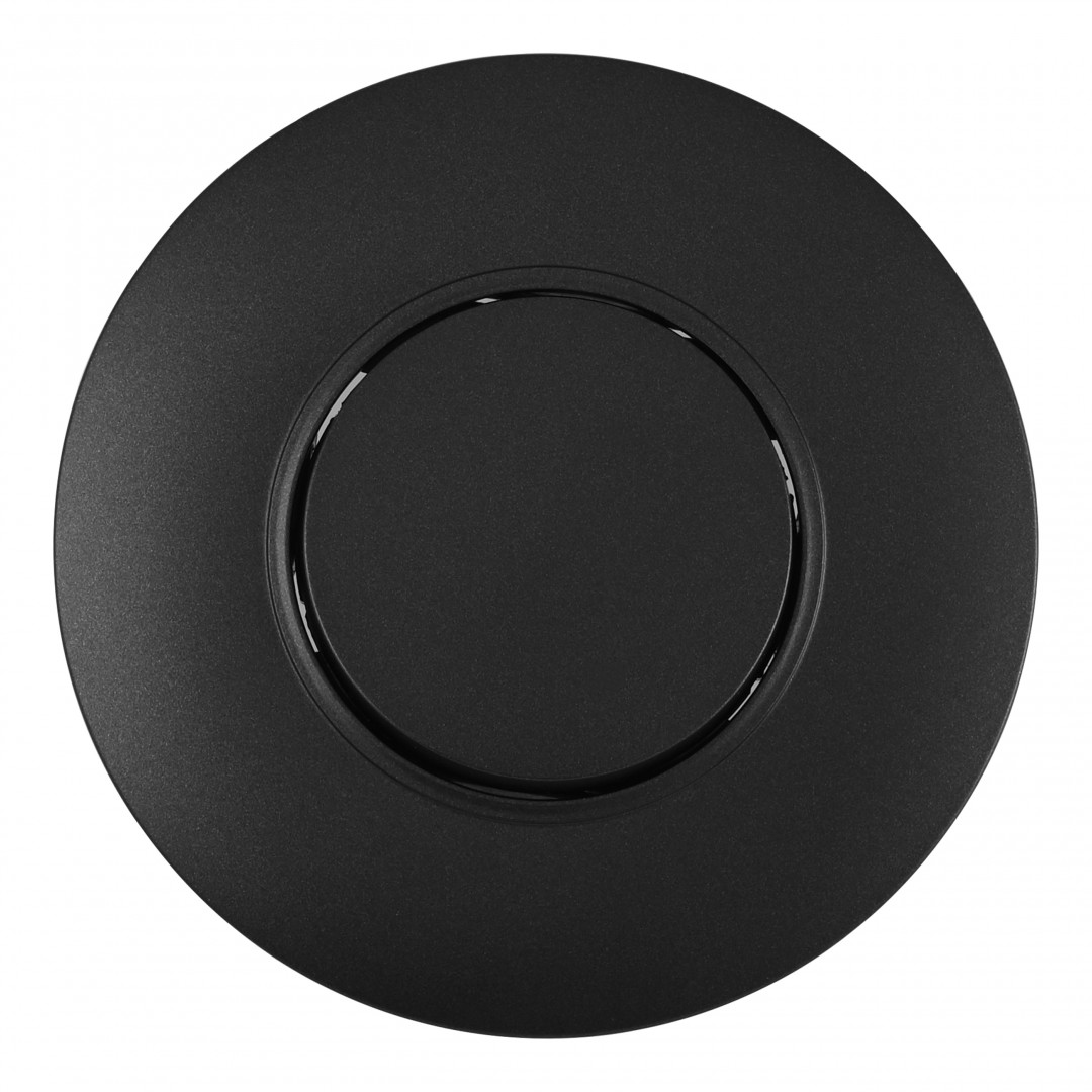 Выключатель круглый одноклавишный с рамкой Arte Milano SET08-1-30-1 black