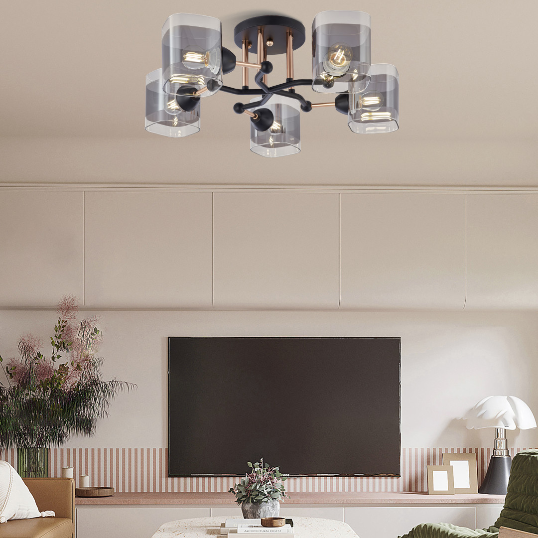 Потолочная люстра Arte Milano Amalfi 324308/5 BK+FG