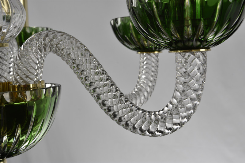 Подвесная люстра Bohemia Ivele Crystal 1308/6/165 G Cl/Clear-Green/H-1K