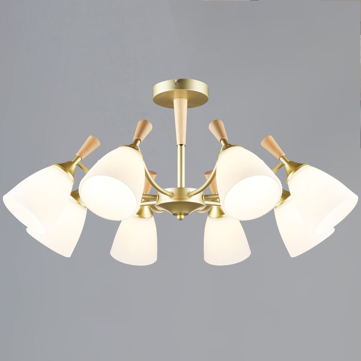 Люстра на штанге Reluce 38960-0.3-08 GD+WOOD