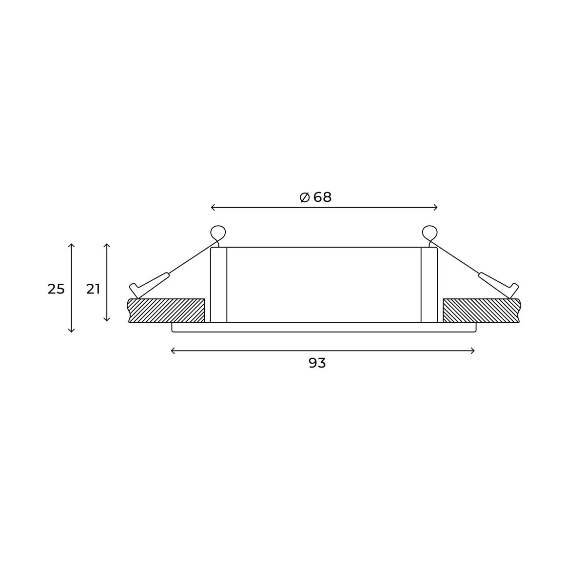 Встраиваемый светильник Hesby Lighting Atlas HSBL_0087