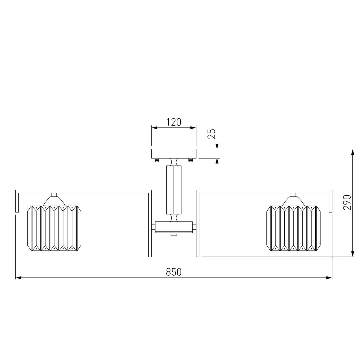 Потолочная люстра Eurosvet April 10126/8 хром/прозрачный хрусталь Strotskis Smart (10117/8)