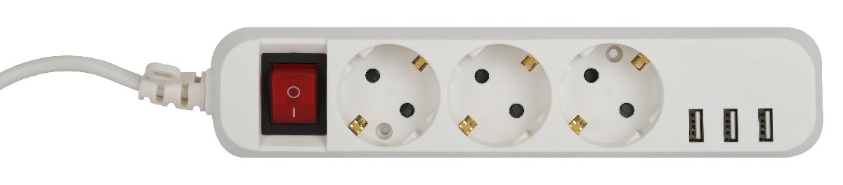 Удлинитель электрический Эра U-3es-1,5m-USB Б0052900