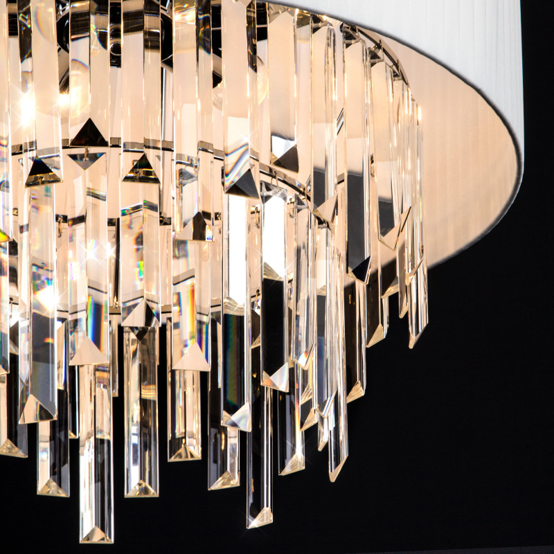 Подвесная люстра Eurosvet 10106/6 хром/прозрачный хрусталь Strotskis