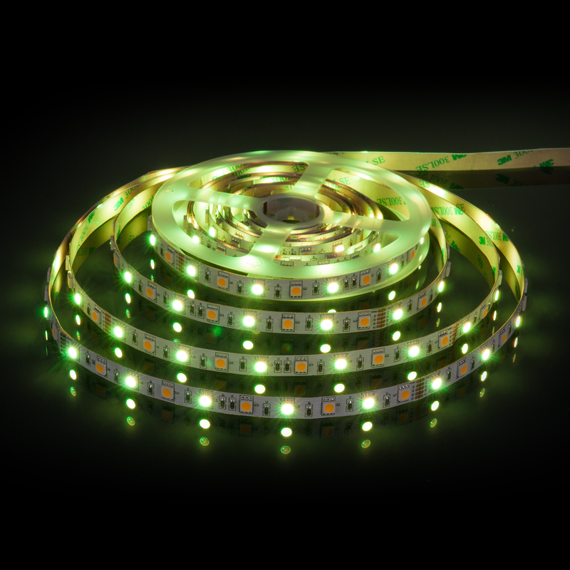 Светодиодная лента Elektrostandard 24V 14,4W 60Led 5050+5050 IP20 MIX RGB/теплый белый, 5м 4690389172250