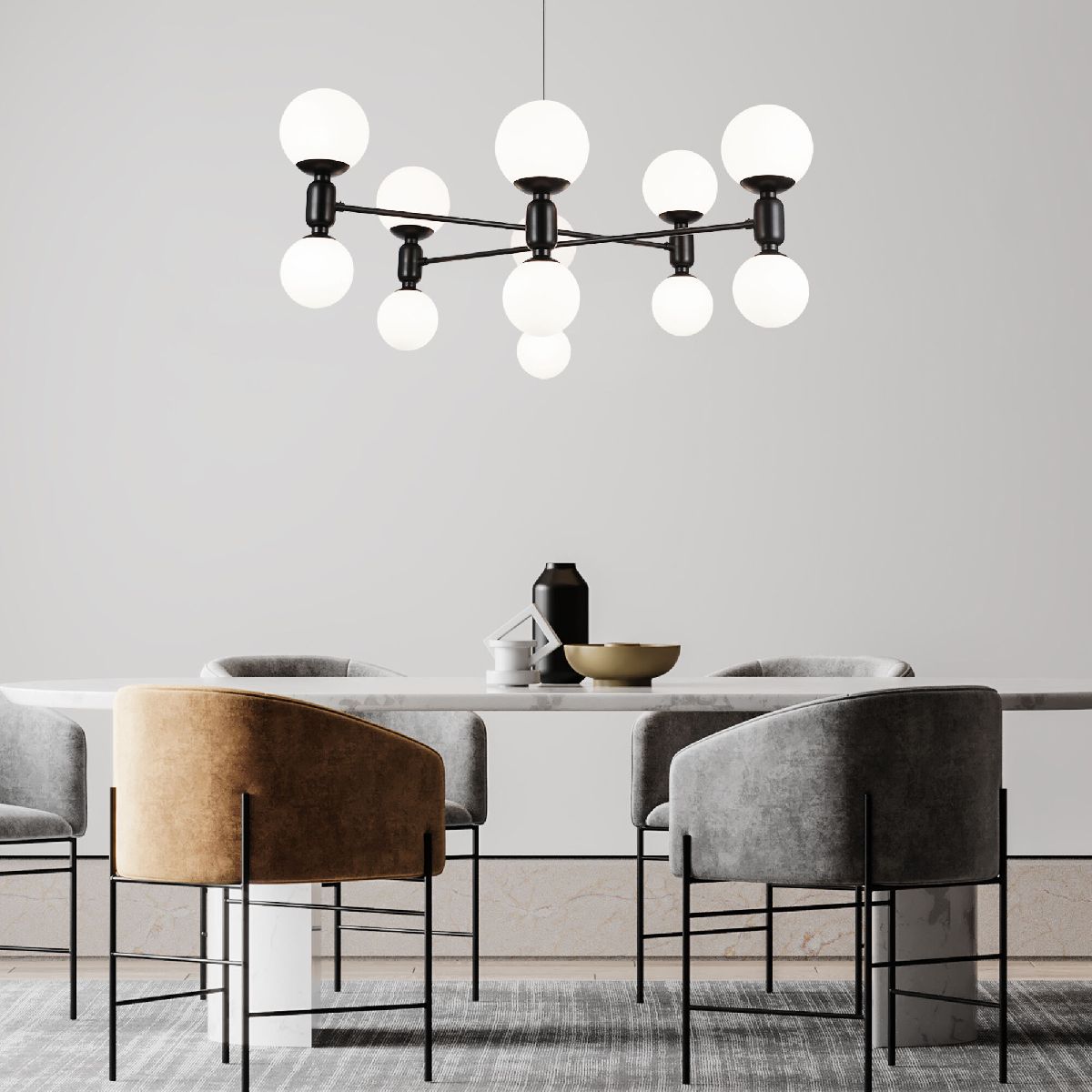 Подвесная люстра Eurosvet Bubble 30182 черный a063215