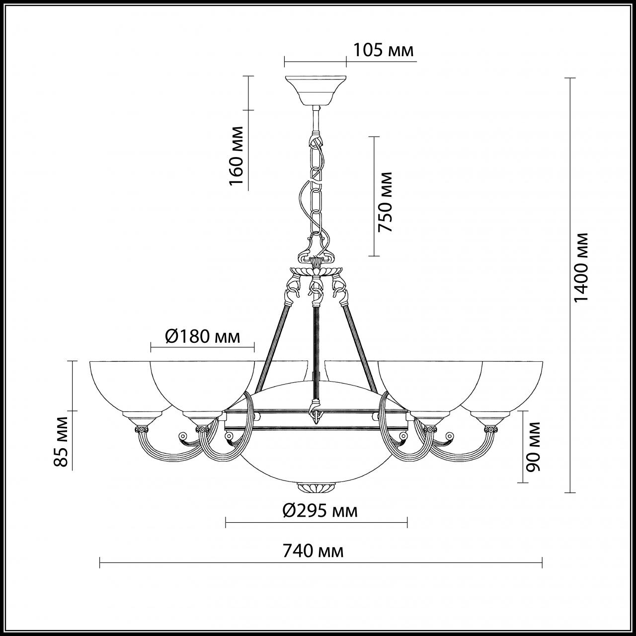 Подвесная люстра Odeon Light Alicante 1989/8