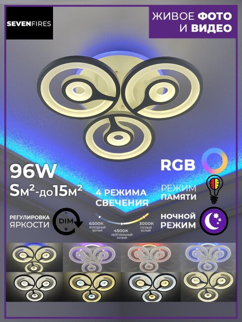 Потолочная люстра Wedo Light Torfred 75397.01.09.03RGB