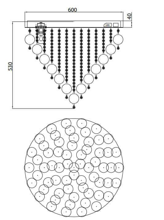 Потолочная люстра Rivoli Bocciolo 6008-110 Б0038161