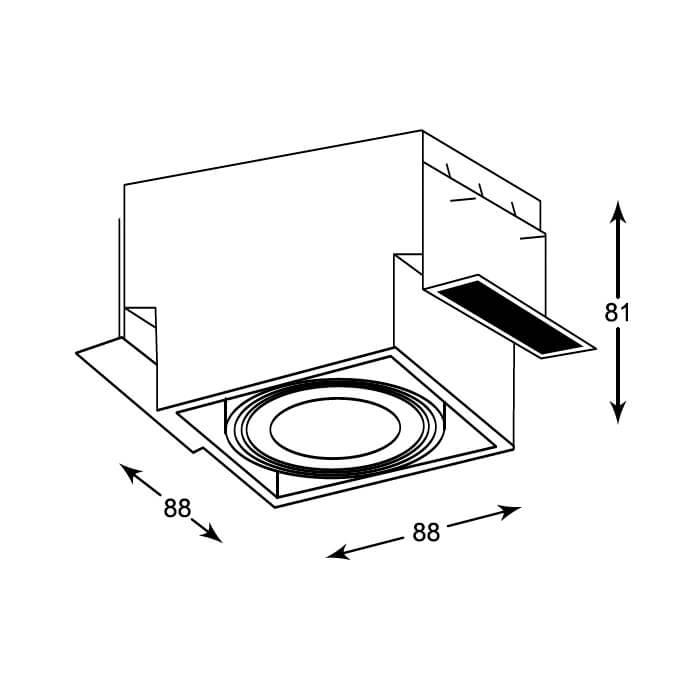 Встраиваемый светильник Zumaline ONEON DL 50-1 94361-WH
