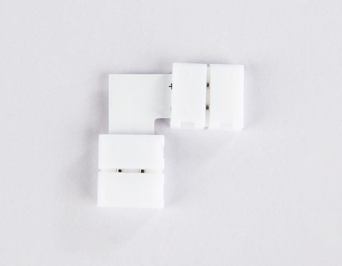 Соединитель угловой L для светодиодной ленты 5050 12/24V (2 конт.) GS6551 (10шт) Ambrella Light Illumination GS6551