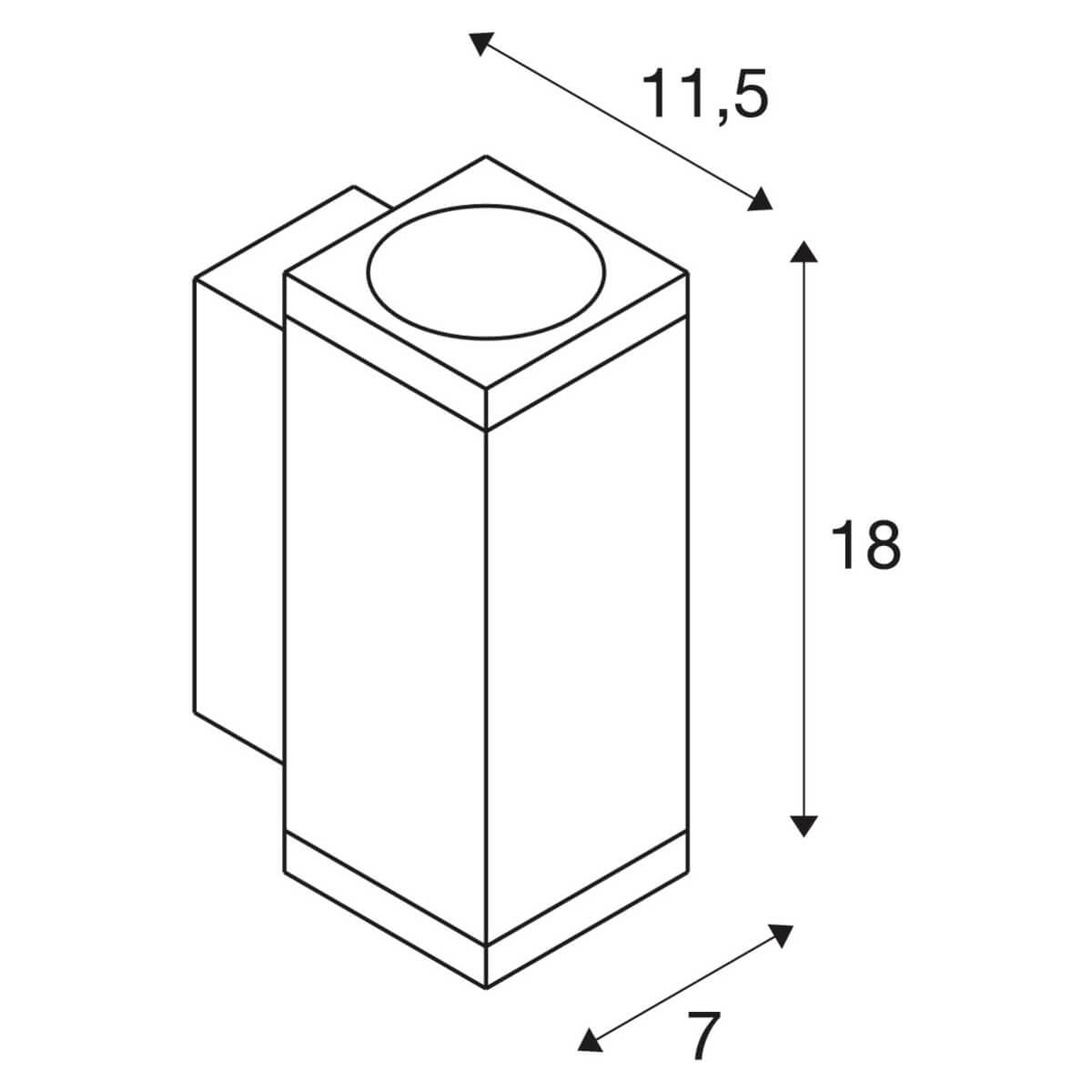 Уличный настенный светильник SLV Enola Square 1003418