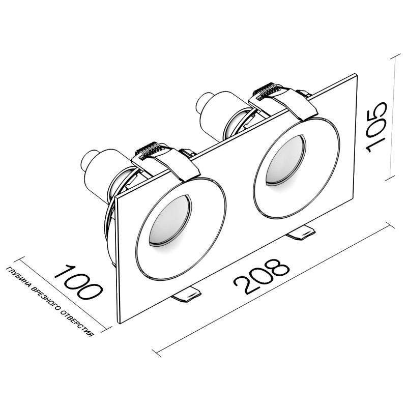 Встраиваемый светильник Ledron DE202 White 00000013733