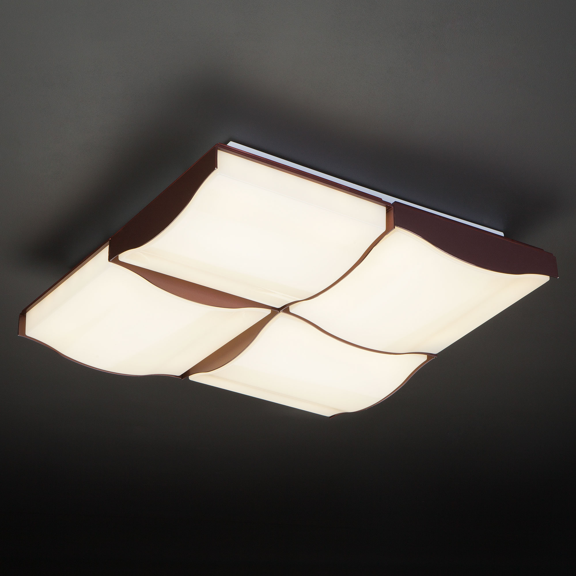 Потолочный светодиодный светильник Eurosvet Relief 90031/4 кофе в Москве