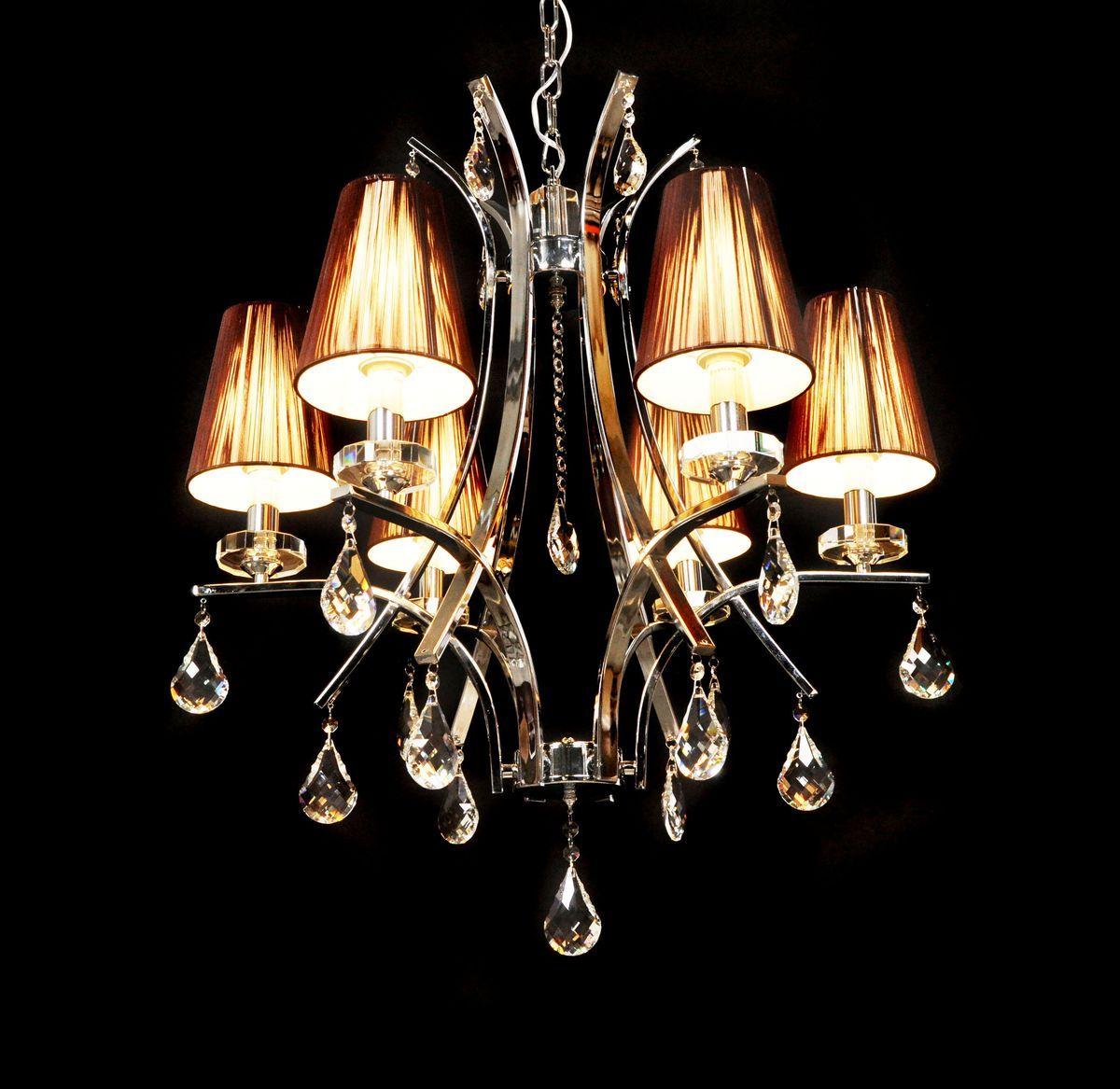 Подвесная люстра Lumina Deco Glamour LDP 66247-6 BR+CHR
