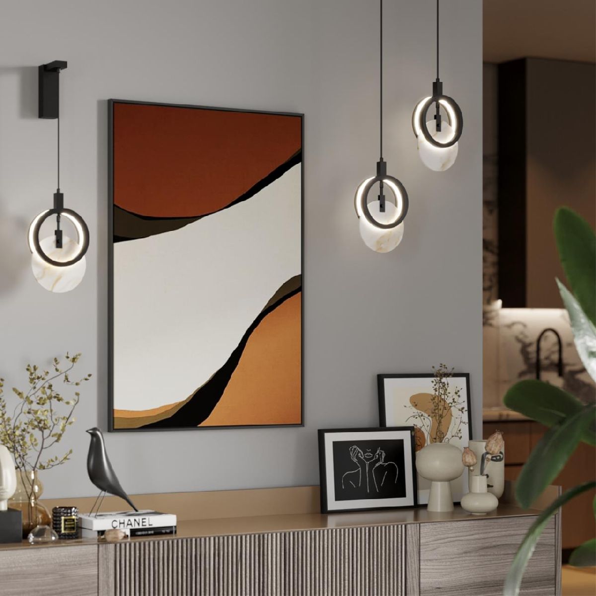 Настенный светильник черный Odeon Light Mercury Hightech 5422/17WL