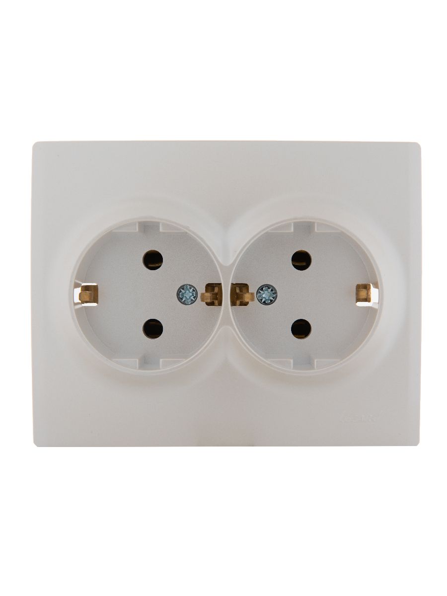 Розетка двойная с/з Lezard Karina 707-3000-127